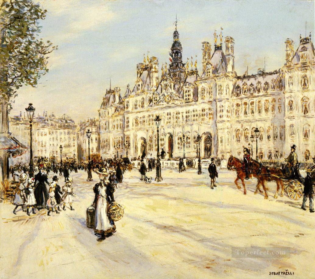 Jean Francois Raffaelli El Hotel de Ville de París Pintura al óleo